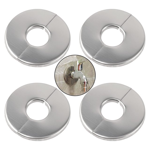 Cubierta para tubería Rrina de acero inoxidable 22 mm, 4 piezas