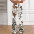 thumbnail image 6 of Grblisyd Girls Camo Pants Flare Leg Kids Camo Maple Leaf Print Pants School Uniform Slacks Preppy Clothes With Button and Pockets, 6 of 6