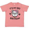 thumbnail image 3 of Inktastic Its My 3rd Birthday with Cat in Glasses Girls Toddler T-Shirt, 3 of 5