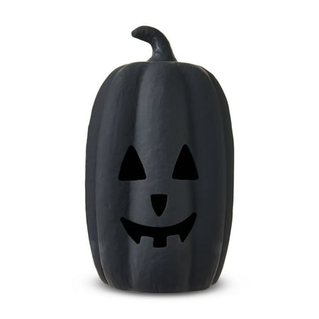 Paper Mache Pumpkin Black Tabletop Decor, 12" Height, Fall by Way To Celebrate