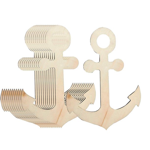 12 Pack Unfinished Wood Cutouts 11 63 X8 8 X0 19 Wooden Anchor Shape Wood Craft Natural Rustic Laser Cut Out Wood Pieces For Crafts Ready To Paint Diy Project Home Decoration Party Walmart Com Walmart Com
