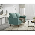 thumbnail image 4 of Pemberly Row 58" Upholstered Velvet Loveseat in Grayish Cyan Green, 4 of 12