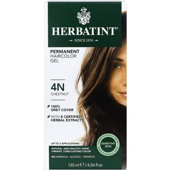 Herbatint - Permanent Hair Color, 4C Ash Chestnut, 135ml