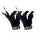 thumbnail image 3 of 2 piezas de muñequeras de plumas, muñequeras de plumas sintéticas Steampunk, muñequeras de plumas para disfraces, Halloween, baile de graduación, negro, 3 of 8