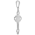 thumbnail image 2 of 1 1/2 inch Sterling Silver Protestant Budded St Benedict Cross Pendant for Men 22 inch Box_19, 2 of 5