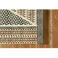 thumbnail image 6 of Casavani Hand Block Printed Black Cotton Living, Dining Room Area Carpets Square Outdoor Rug 5x5 feet, 6 of 6