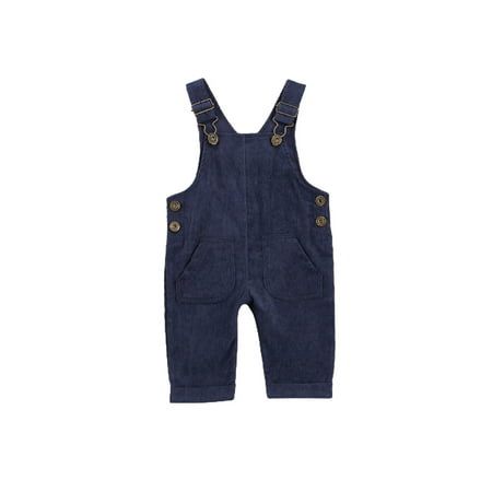 

Newborn Infant Baby Boy Girl Fall Winter Suspender Pants Overalls Corduroy Bib Pants Trousers with Pockets