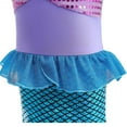 thumbnail image 6 of Princess Mermaid Costume for Little Girlswith Red Wig Birthday Party Dress, 6 of 7