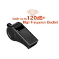 thumbnail image 2 of Hipat Paquete de 24 Silbatos Negros con Cordón Silbato de plástico Engrosado Duradero Silbatos de Sonido Fuertes y nítidos Bluk para Entrenador Árbitro Deportes Emergencia Oficial, 2 of 5