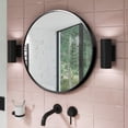 thumbnail image 3 of POSHIONS 24" Aluminum Alloy Frame Circle Round Mirror,Black, 3 of 9