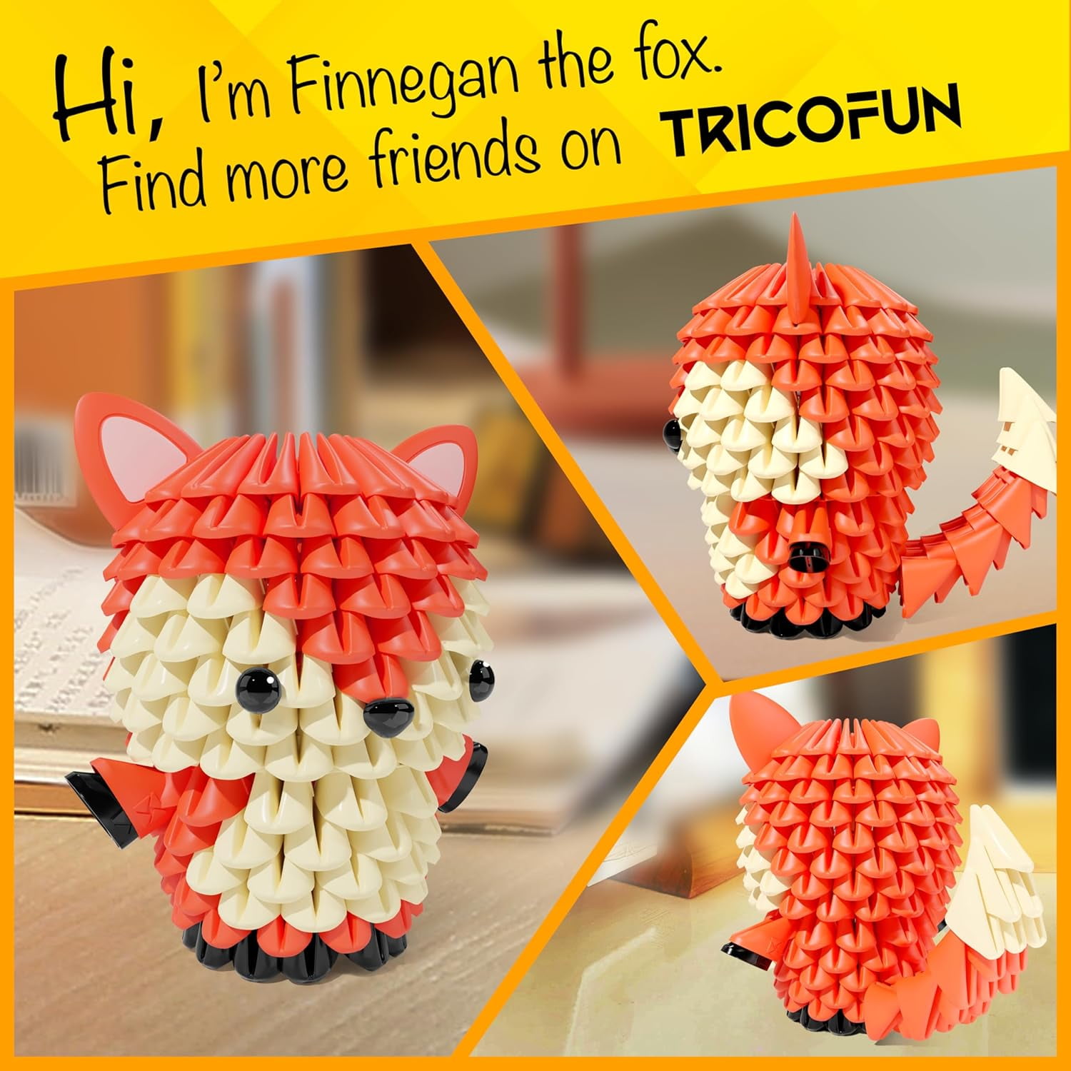 TRICOFUN Animals Soft Building Blocks Interactive Building Toy Finnegan the FOX 1104-FOX
