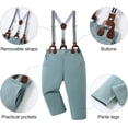 thumbnail image 2 of ZOEREA Baby Boy Clothes Suits 4PCS Gentleman Outfit Dress Romper Beret Hat Suspender Pants Bow Tie Wedding Set, 2 of 5
