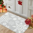 thumbnail image 6 of Garvee 2x3 Snow Striped Printed Area Rugs Christmas Decorations Indoor Carpet, Washable Soft Rug Non Slip Floor Mat for Entrance Hallway Home Decor, Gray, 6 of 7