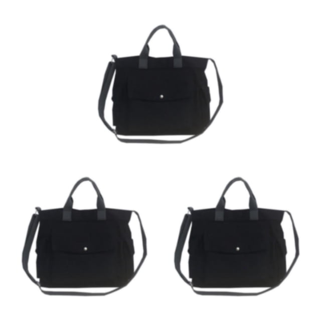 Minnieouse Bolsa de mensajero práctica y práctica de amplia aplicación para el bolso de hombro de lona diario bolso de lona negro Type1 NO1