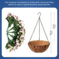 thumbnail image 5 of Hanging Artificial Flowers Basket, Hanging Daisy Flowers in Coconut Lining Hanging Basket for Garden Porch Deck Decoration,Faux Flower with Basket Arrangement Outdoors Indoors Courtyard Decor(Orange), 5 of 5