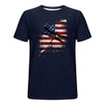 thumbnail image 4 of LSLJS 4 Juillet Shirts for Men Jour de l'Indépendance Impression Libellule Shirts Plage Manches Courtes Col Rond Haut, 4 of 5
