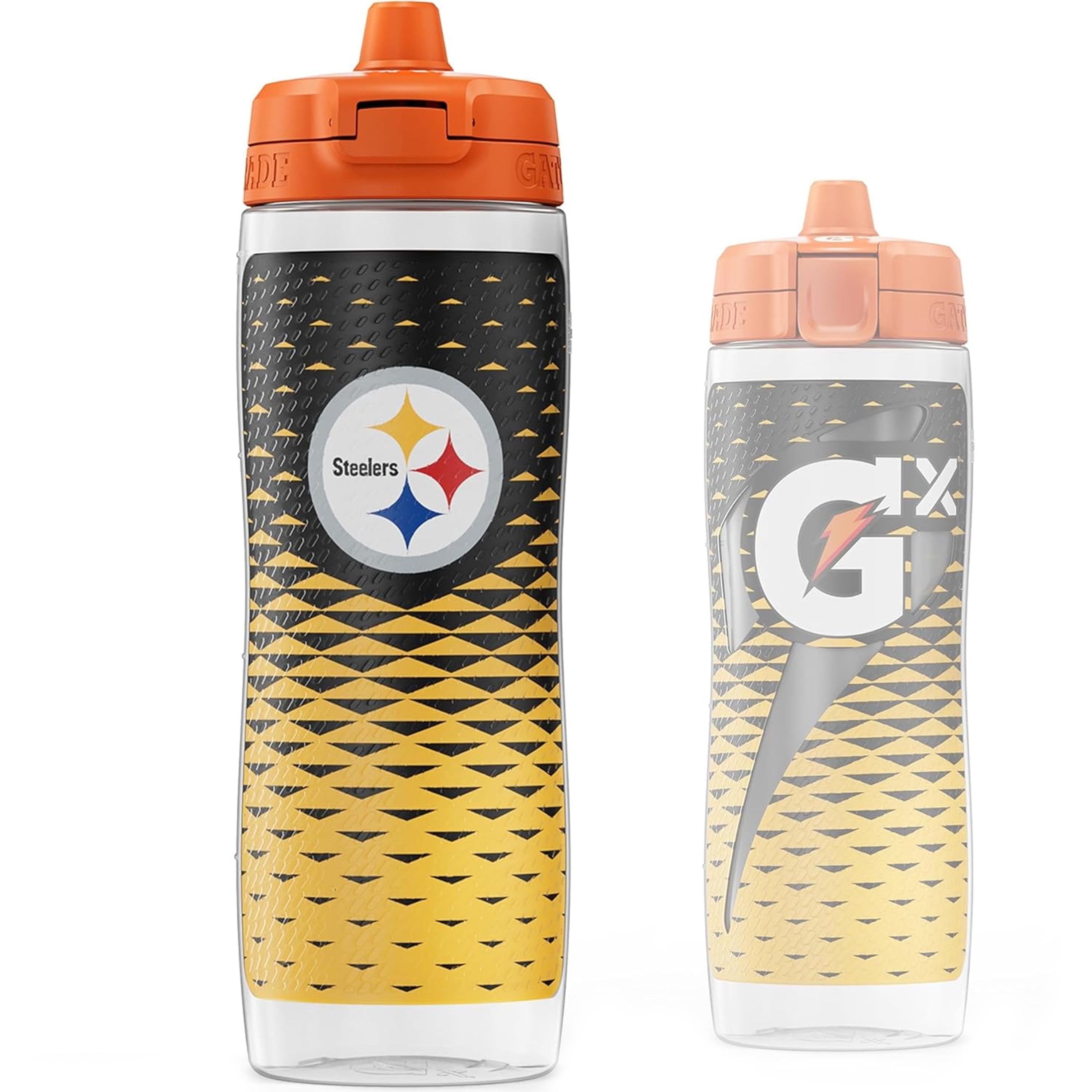 Gatorade Gx Pittsburgh Steelers NFL 30 fl oz Water Bottle & Sports Towel Bundle