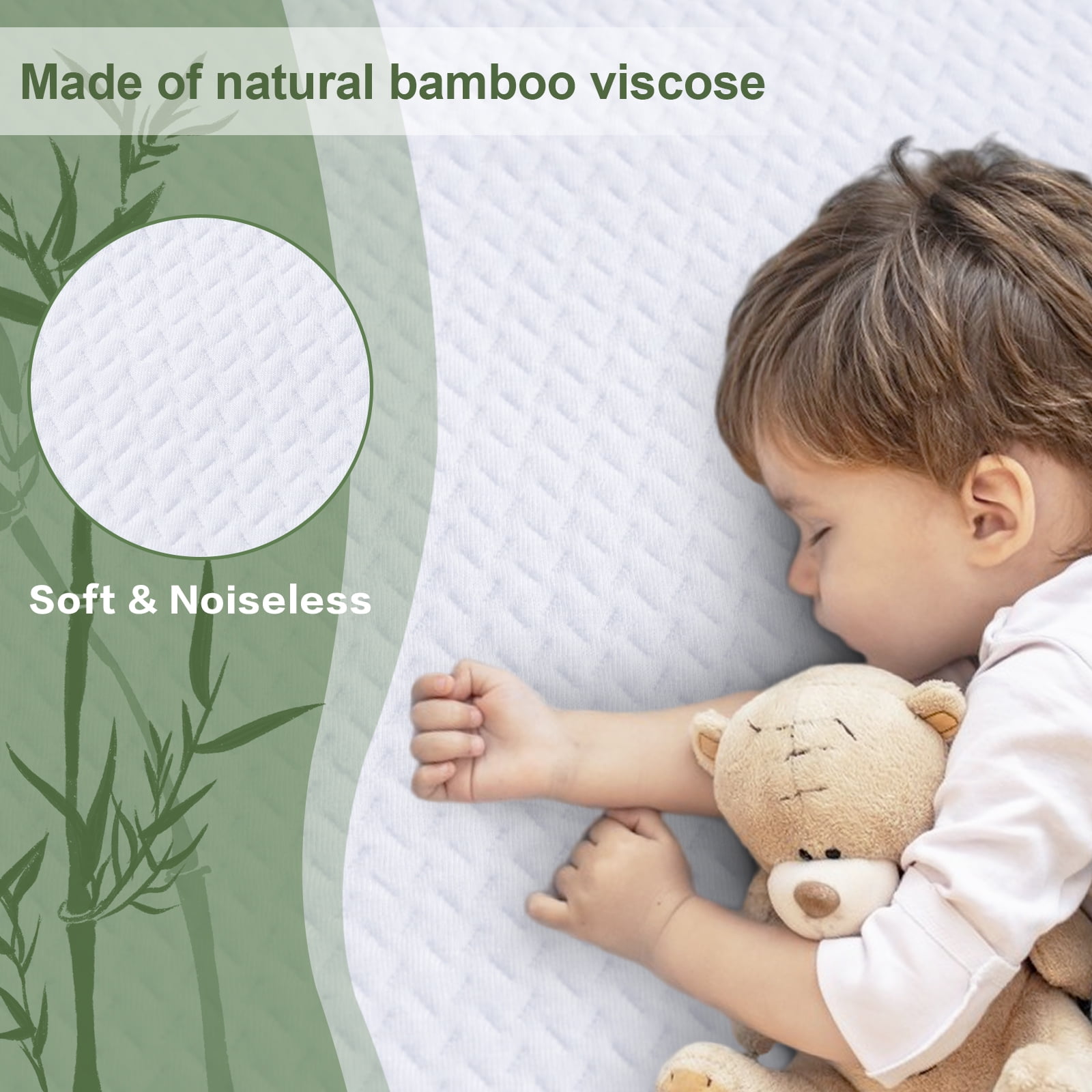 EMONIA Premium 100% Waterproof Mattress Protector Queen Size 3D Air Fabric Cooling Mattress Cover Bed Pad Smooth Ultra-Soft Breathable Noiseless Washable with 8''-21'' Deep... EMONIA Premium 100% Waterproof Mattress Protector Queen Size 3D Air Fabric Cooling Mattress Cover Bed Pad Smooth Ultra-Soft Breathable Noiseless Washable with 8''-21'' Deep... - Image 4