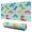 Blue Stripes Dinosaurs, variant on Long Mouse Pads for Desk,Blue Toned Dinosaur Pattern Desk Mats on Top Of Desks, Desk Mouse Pad Extra Large with 3mm Non-Slip Base and Stitched Edge for Gaming,Office,Work,Home 31.5"x11.8"