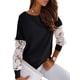 thumbnail image 1 of Qarigey Sudadera con capucha para mujer Perspectiva de encaje Top de manga larga Casual Cuello Sudadera suelta para niña, Negro, XL Prendas para la parte del cuerpo negro S, 1 of 6