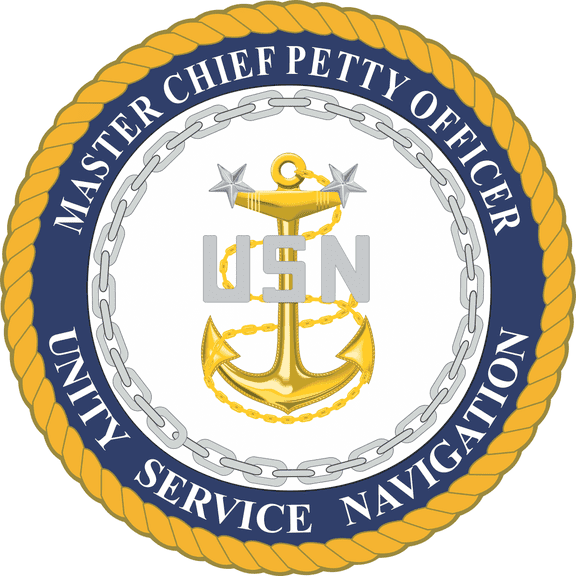 U.S. Navy MCPO "USN" Round 3.8" Decal