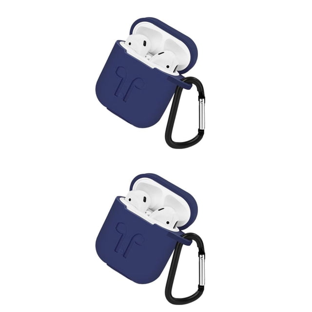 Tholdsy 2019 nueva funda de silicona impermeable para funda protectora para funda de silicona para auriculares inalámbricos Azul 2piezas