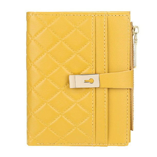 Cartera pequeña para mujer, Cartera plegable minimalista de cuero PU con tarjetero