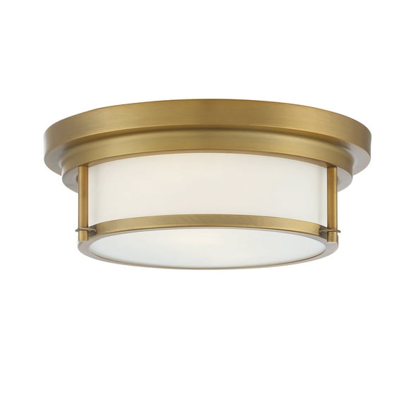 Trade Winds Lighting 2-Light Ceiling Light In Natural Brass
