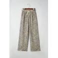thumbnail image 3 of Women's Brown Leopard Drawstring Loose Pants - Casual Wide Leg Trousers for Daily Wear | [ZhiHiMeRi] | L, 3 of 11