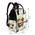 thumbnail image 2 of Pofeuu Vintage Bike Flower Butterfly Print Diaper Bag Backpack, Multifunction Travel Pack Maternity Baby Changing Bags, Large Capacity, Waterproof, 2 of 6