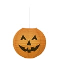 thumbnail image 2 of Round Pumpkin Halloween Paper Lantern, 10 in, Orange, 1ct, 2 of 2
