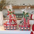 thumbnail image 4 of THLKIF Christmas Baskets for Gifts Empty Handmade Woven Gift Basket with Wooden Handle, Small Storage Container for Xmas Holiday Party Organizing Fruit Candy, 4 of 7