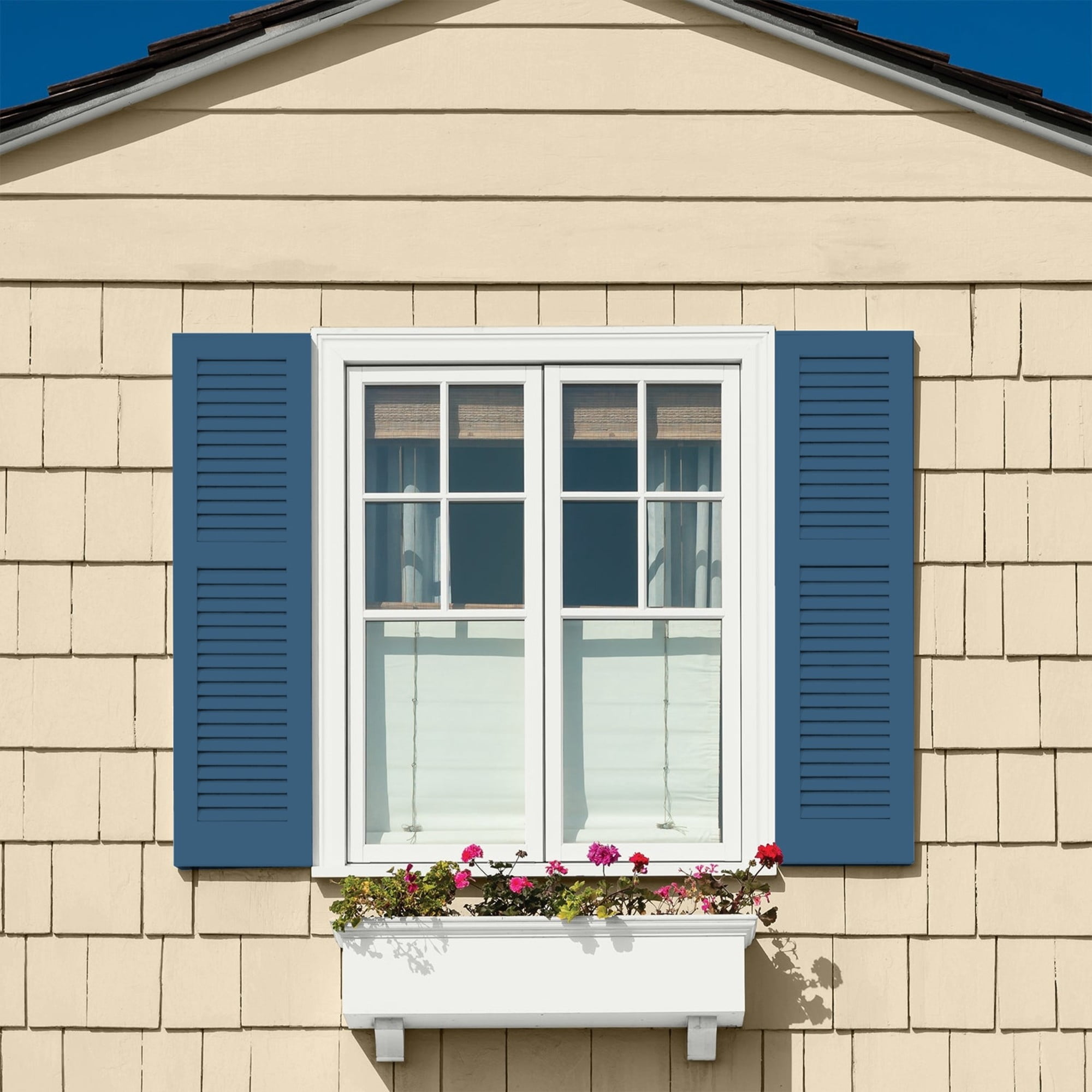 Glidden HEP Chinese Porcelain / Blue Satin Exterior Paint with Primer, 1 Quart