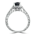 thumbnail image 3 of Pompeii 2ct Vintage Diamond Black Sapphire Engagement Ring 14K White Gold (G/H,I1), 3 of 3