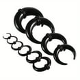 thumbnail image 5 of Acrylic Bull Horn Tapers Septum  Ear Plugs with 2 Black O-Rings, 5 of 11
