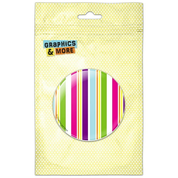 Yuppy Colorful Stripes Pinback Button Pin Badge