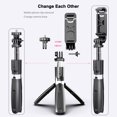 thumbnail image 3 of Palo selfie L02 Wireless BT Selfie Stick integrado con trípode plegable Soporte para teléfono Control remoto Máx. Longitud 100 cm con base de cámara Universal para cámara ligera Cámara de acción para Tomshoo Palo de Selfie, 3 of 7