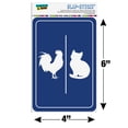 thumbnail image 6 of Unisex Men and Women Restroom Sign With Rooster and Cat Home Business Office Sign, 6 of 6