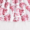 thumbnail image 6 of Splozh Dress for Girls Girl's Floral Summer Dress Ruffle High Waist Ruched A Line Spring Dress 4-5 Years,Pink, 6 of 8