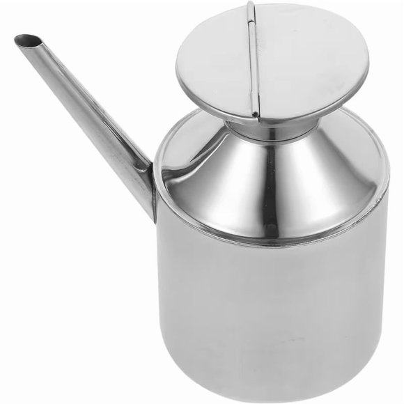 (6.76 oz) Hervidor de aceite de acero inoxidable y botella de vinagre, contenedor multifuncional de almacenamiento de aceite de cocina for cocinar y cenar, botella for verter salsa sin asas