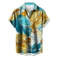 thumbnail image 4 of ZCFZJW Mens Hawaiian Floral Shirts Big and Tall Regular Fit Casual Summer Tropical Button Down Shirt Trendy Holiday Vacation Beach Tees Tops Multicolor#02 XXXXL, 4 of 5