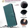 thumbnail image 3 of Wallet Case for Google Pixel 9A RFID Blocking Flip Cover with Card Slots & Kickstand Green, 3 of 7