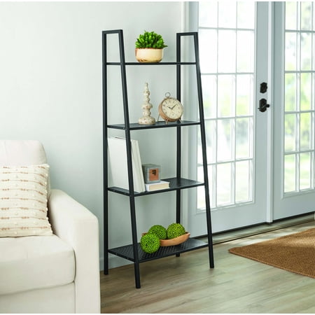 Mainstays 58 4 Shelf Metal Ladder Bookcase Walmart Com