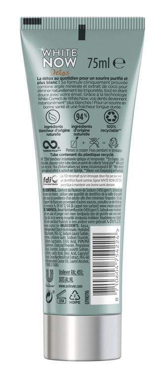 inden længe Bevægelse støn Signal Coconut Whitening Detox Clay Toothpaste 75mL - Walmart.com