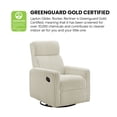 thumbnail image 6 of Oxford Baby Layton Upholstered Glider Recliner Rocking Chair, Green Guard Gold Certified, 360° Swivel For Nursery And Living Room – Corduroy Pearl White​, 6 of 6