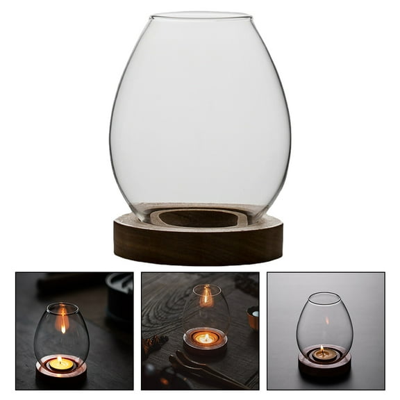 CTIRCHIU Glass Candlestick Holder for Candlelight Dinner, 1 Piece Elegant Decorative Candle Stand