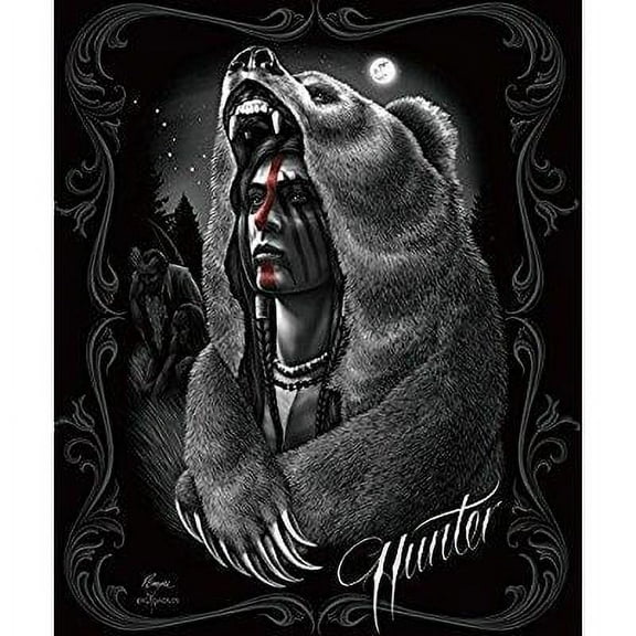 DGA Licensed Queen size Blanket, Original American, Monroe Throw Luxury Plush Medium weight Bedding Mink All Season Soft (Hunter)