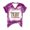 Purple, variant on DailyTrove Women's "Merry" Graphic Bleached Short Sleeve T-Shirt - Casual Loose Tee, Whimsical for Christmas & Outings