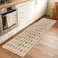 thumbnail image 2 of Runner Rug 2 x 6 Ft, Ocean Fishhooks Washable Non-Slip Floor Mat for Kitchen Hallway/Entryway, Vintage Coastal Fishing Pattern Brown Long Kitchen Runner Area Rugs for Living Room, Low-Profile, 2 of 8