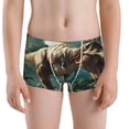 thumbnail image 5 of Yiaed Green Forest Dinosaur Print Boys' Boxer Briefs Cotton Casual Stretch Comfort Boys Boxers - Kids Boxer Briefs Underwear for Boys (6-18)-X-Small, 5 of 5
